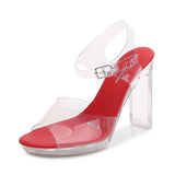 Breakj New Korean Version Of The Runway Show Model Shoes Flat Heel Sexy Black Waterproof Table 11CM High Heel Sandal Female