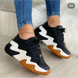 Breakj Sneakers Women's Autumn New 43 Large-Size Leisure Thick-Soled Jagged Old Shoes Single