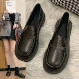 Women With Single Shoes 2023 Autumn And Winter New Chain Mother Of Middle School Students Flat-Soled Lazy Girl With One Foot On Love