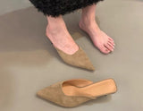 Breakj Female Low-Heeling Point 2025 New French Temperament Fine And Leopard-Print Lazy Light-Mouthed Cold