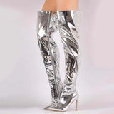 And Winter New Pointed Sexy Mirror Patent Leather Women Over The Knee Boots Show Night Club And Female Boots Large