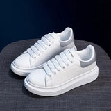 Spring/Summer Women shoes Wedges Platform Sneakers Lace-Up Breathable Casual Chunky Ladies White Shoes