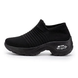 Tennis Shoes Air Cushion 5CM Height Increase Sports Sneakers Breathable Female Walking Sock Shoes Thick Bottom