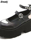 Design Buckle Decor Platform Mary Janes Pumps 2023 Spring Dropship Platform Sweet Comfy Woman Shoes