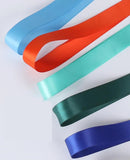 Lace Ribbon Candy Color Double Face Smooth Bud Silk Wide Flat Shoelaces 30
