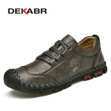 2022 New Fashion Casual Shoes Genuine Leather Lace Up Brand Shoes Luxury Business Summer Shoes Men Walking