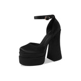Breakj Ultra-High Heel Sandals Waterproof Table Thick-Soled Thick Heel Hate Tiangao Show Women's Shoes Silk And Satin Main Wedding Shoes