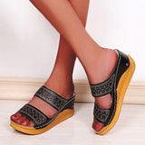 Sandals Women Comfortable Open Toe Beach Sandals Women Shoes Outdoor Female Slippers Slip On Wedge Sandals Footwear