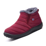 Boots Plush Slip On Women Ankle Boots Waterpoor Winter Casual Shoes For Women 2021 Snow Boots Female Footwear Plus