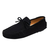 Leather Shoes Men Loafers Man High Quality Suede Leather Loafers Big Size 38-48 Male Flat Soft Driving Shoes Men