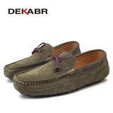 Genuine Leather Men Shoes Luxury Brand Casual Slip On Formal Loafers Men Moccasins Male Driving Shoes Warm