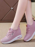 Women Wedges Platform Breathable Casual Woman Fashion Sneakers Height Increasing Vulcanize 2024 Zapatillas Deporte Zapatos
