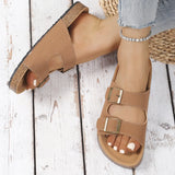 Breakj Women's Spring And Summer New Women's Cool Slippers Big Size With Lazy One-Legged Thick Beach Shoes