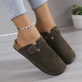 Breakj Boken Baotou Half Dragged A Foot Pedaled Sandals Women Wear Round Head Half-Dragging