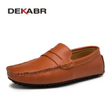 Big Size 38~49 Men Loafers Real Leather Shoes Fashion Men Boat Shoes Brand Men Casual Leather Shoes Male Flat