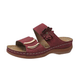 Women Wedges Sandals Premium Orthopedic Open Toe Sandals Vintage Anti-slip Leather Casual Female Platform Retro