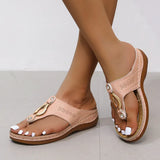 Cool Slippers Women's Summer New Fashion Leisure Slope And Large-Size One-Word Drag Women Thick Bottom Slippers