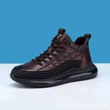 Breakj Men's Shoes 2023 Spring And Autumn New Thick Bottom Help Casual Trend Shoes Air Cushion Bottom Fish Pattern Light