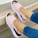 Women's Shoes Platform Sandals Stretch Fabric Fashion Shoes Women Comfort Walking Ladies Sandalias Female Casual