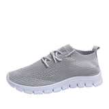 Sneakers Light Breathable 2021 Lace Up Flat Shoes Ladies Mesh Vulcanized Shoes Casual Comfort Female Footwear Plus