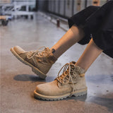 Men's Fashion British Style Winter Short Boots All-match High-Top Shoes Men's Mid-Top Tooling Boots Leather