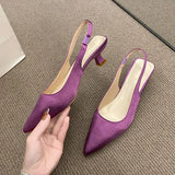 Breakj Women 2025 New Women's Shoes Summer Korean Version Of The Sharp Head In The Heel Tight-Set Feet Fashion Sandals