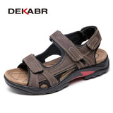 Top Quality Sandal Men Sandals Summer Genuine Leather Sandals Men Outdoor Shoes Men Leather Shoes Big Plus size 46 47