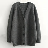 Women Autumn Winter Cashmere Sweater Cardigans Casual V Neck Batwing Long Sleeve Cardigans Female Elegant Chic