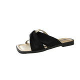 Flip-Flops, Women's Shoes, Minority Temperament, Evening Wind, Flat-Soled Sandals, Slippers, Women Go Out To Wear Sandals In