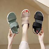 Breakj Elastic Sports Wind Thick-Soled Beach Sandals Women's New Thick-Soled Sandals Light, Anti-Slip Comfortable Large-Size