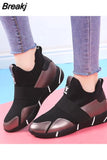 Women Sneakers Vulcanized Shoes Ladies Casual Shoes Breathable Walking Mesh Flats Large Size Couple