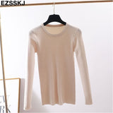 clothes Knitted woman sweaters Pullovers spring Autumn Basic women's jumper Slim women's sweater cheap pull long