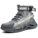New Work Boots Men Safety Shoes Steel Toe Safety Ankle Boots Indestructible Shoes Anti-smash Work Socks Sneakers