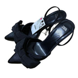 Breakj 2025 Summer New Women's Shoes Heel Bow Decorated High Heel Shoes Behind The White Fairy