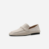 Leather Round Toe Women Flats Casual Loafers Women Shoe Without Heel Spring Autumn Daily Mules Woman Simple