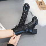 Boots 2024 Summer Single Boots Thin Thick Soles Heightened Tie Short Boots All Kinds Of Medium-Wheeled Locomotive Boots