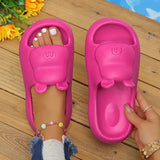 New Cartoon Platform Slippers Woman Eva Thick Bottom Home Slides for Women Soft Sole Anti-Slip Beach Flip Flop Couple