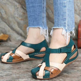 Roman Wedge Women Shoes Summer Beach Breathable Soft Buttom Women Sandals Buckle Retro Sandal Ladies Wear-Resistant 43