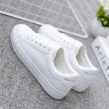 White Shoes Women's 2023 Spring And Autumn New Fashion Flat Shoes Students Breathable Women's Shoes Network Celebrity Single Shoes Casual White