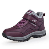 o'clock Winter Men's High Boots Outdoor Warm Lined Anti-skid Couple Shoes Fashion Casual Female Snow Boots Soft