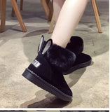 2021 New Women Winter Snow Boots Velvet Padded Shoes Boots Outdoor Fur Keep Warm Shoes Female Solid Casual
