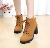 Breakj Boots Women's New High Heel Water Station Women's Shoes In The Autumn And Winter 2023 Martin Boots Round Head And Women's Single Boots