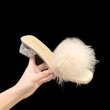 Hong Kong Style Slippers Women's Summer Hair Sandals 2023 Spring Style Royal Sister Temperament Thick