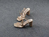 2021 Summer Ankle Strap Roman Square Heels Cross High Heels Women Sandals Sexy Peep Toe Sandals Women Shoes Party Shoes