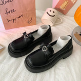Lolita shoes new sweet bow loafer shoes thick heel platform shoes Japanese soft girl JK uniform shoes college girls women's