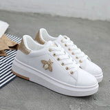 Women Casual Shoes 2022 New Women Sneakers Fashion Breathable PU Leather Platform White Women Shoes Soft Footwears