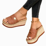 Women's Shoes Factory Price Sales High Heel And Rubber One-Character Slippers Cover Pure Color 2025 Women Thick Bottom Cool