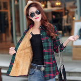 Winter New Arrivals Warm Women Plus Velvet Thicke Plaid Shirt Style Coat Jacket Woman Casual Tops Clothes Female
