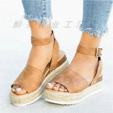 Breakj Yards Of Women's Sandals A Word Buckle Thick Bottom And High Heels Of Sandals Women Feel