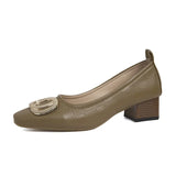 Square Heels Women's 2023 Spring And Autumn New Professional Work Shoes Temperament Fairy Style Single Women's Thick